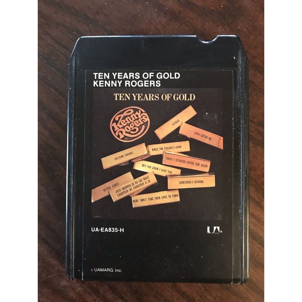 Kenny Rogers Ten Years Of Gold 8-Track Tape